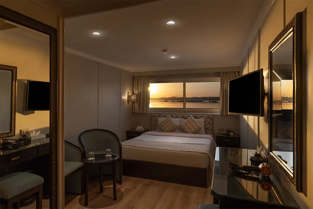 Cabin aboard the Da Vinci Nile cruise
